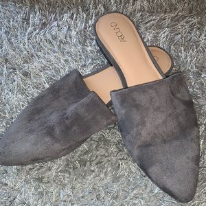 Abound Gray Suede Slip On Flats